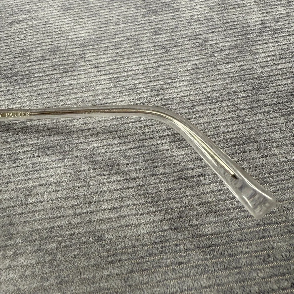 Warby Parker Haskell Eyeglasses Crystal Clear Round Frames 49-22-145 Glitter